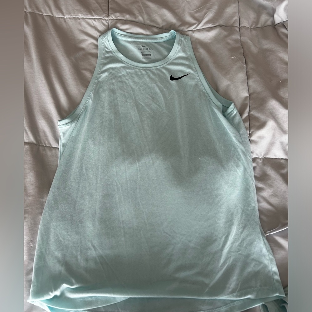Nike full length light blue dri-fit S tank top